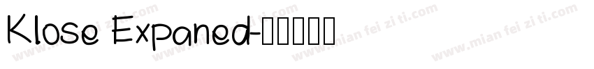 Klose Expaned字体转换